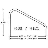 125 Pair Handrails Tpc White 42 In