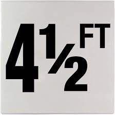 4 1/2 Ft Depth Marker Tile 6 X 6