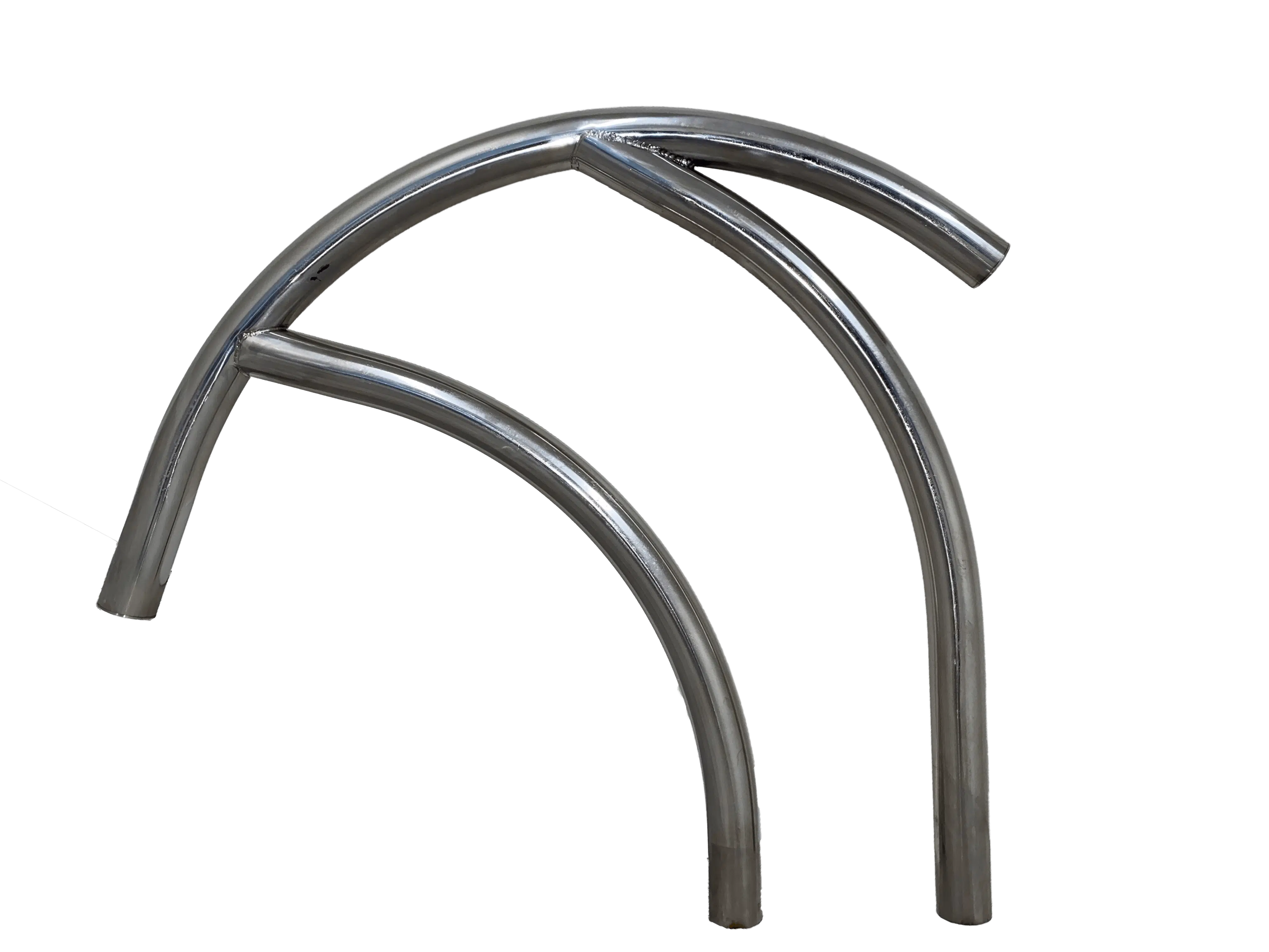 Modern Polished Grab Rail Pair